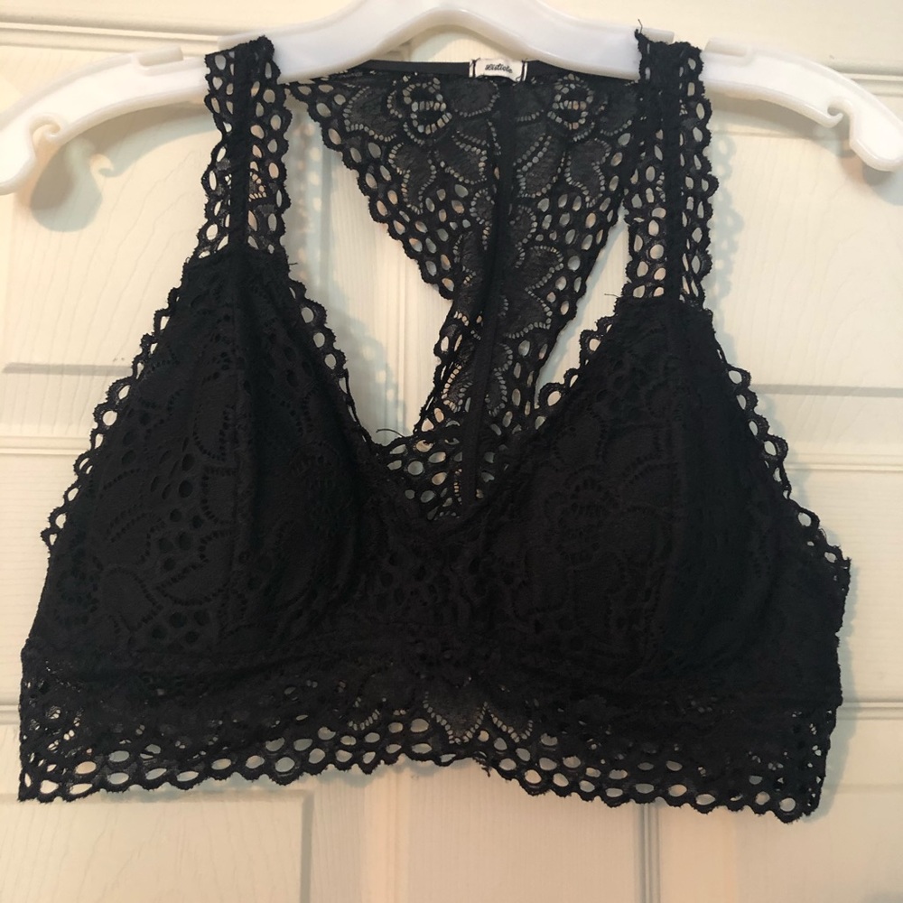 Black lace bralette